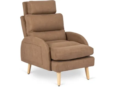 Detail produktu Polohovacie kreslo Henry s podnožkou hnedé