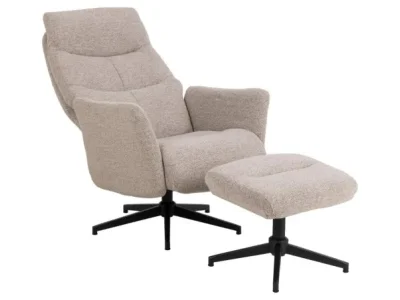 Detail produktu Polohovacie kreslo s podnožkou London béžové