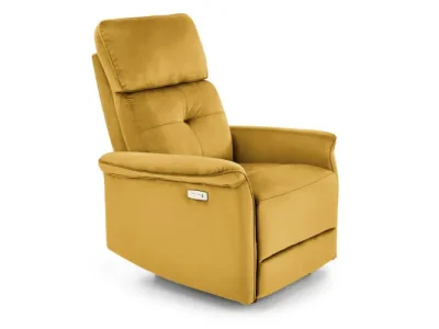 Detail produktu Polohovacie kreslo SEMIR s USB portom horčicové