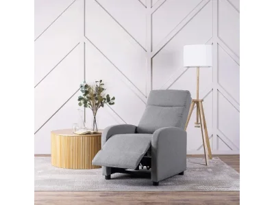 Detail produktu Polohovateľné čalúnené kreslo DANNY sivé