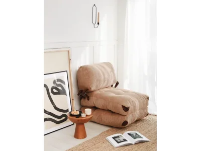 Detail produktu Rozkladacie futónové kreslo Kadife camel