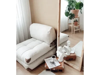 Detail produktu Rozkladacie kreslo Kadife Teddy krémové