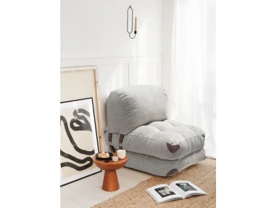 Detail produktu Rozkladacie kreslo Kadife Teddy sivé