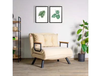 Rozkladacie kreslo Sando 60 cm krémové