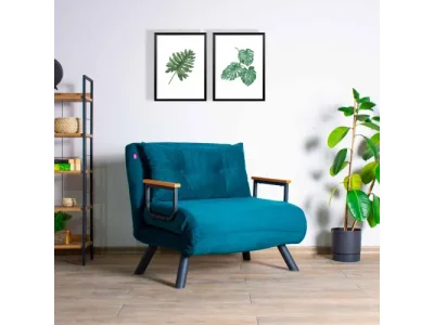 Rozkladacie kreslo Sando 60 cm petrolejové