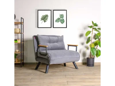 Rozkladacie kreslo Sando 60 cm šedé