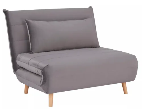 Rozkladacie kreslo SPIKE zamatové sivé