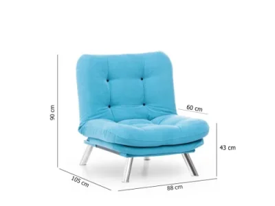 Detail produktu Skladacie kreslo Solo I tyrkysové