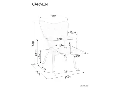 Detail produktu Kreslo Carmen - výber z 4 prevedení