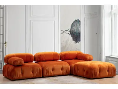 Detail produktu Rohová modulárna sedacia súprava Bubble 288 cm s taburetom - výber z 8 prevedení