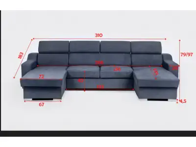 Detail produktu Rohová rozkladacia pohovka Caldo - výber z 5 prevedení