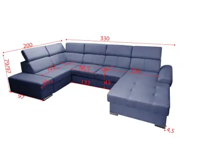 Detail produktu Rohová rozkladacia pohovka s leňoškou Colt II - výber z 9 prevedení