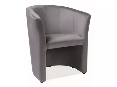 Koktejlové kreslo AMENITIES zamatové sivé