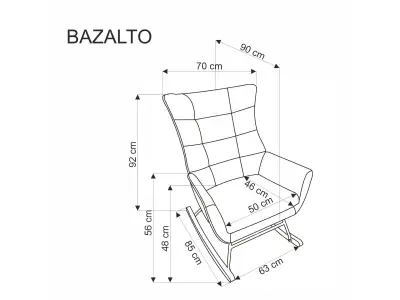 Detail produktu Hojdacie kreslo Bazalto zelené