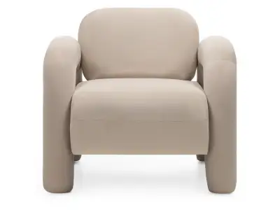 Detail produktu Dizajnové kreslo Vico zamat svetlobéžové