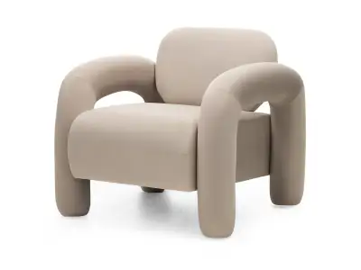 Detail produktu Dizajnové kreslo Vico zamat svetlobéžové