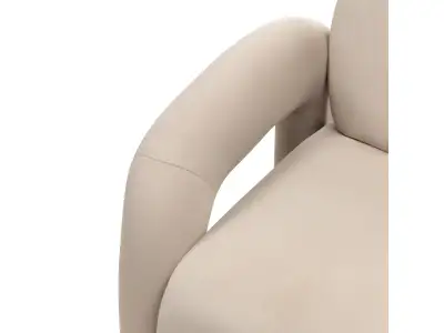 Detail produktu Dizajnové kreslo Vico zamat svetlobéžové