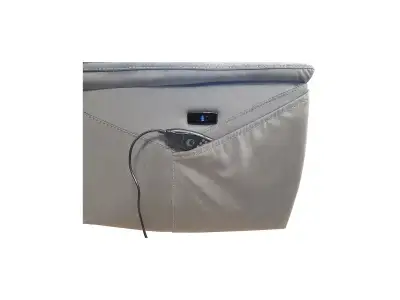 Detail produktu Elektrické polohovací křeslo Neptun Velvet s masáží šedé