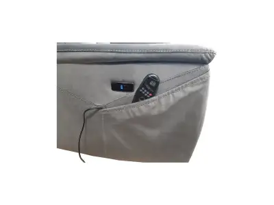 Detail produktu Elektrické polohovací křeslo Neptun Velvet s masáží šedé