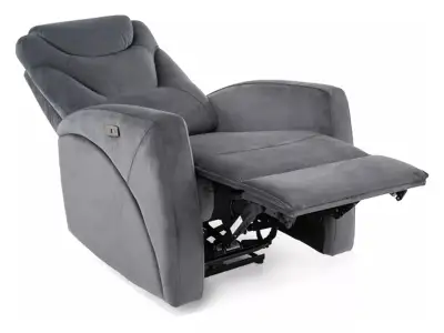 Detail produktu Elektrické polohovacie kreslo KRONOS Velvet sivé