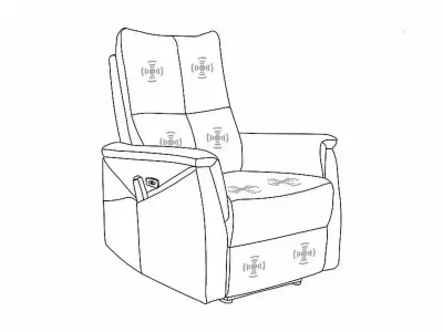 Detail produktu Masážní křeslo NEPTUN M Brego tmavě šedé