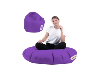 Detail produktu Záhradný sedací vak Lyzi 100x20 cm/ 65x65 cm fialový