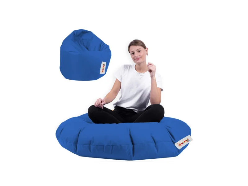 Záhradný sedací vak Lyzi 100x20 cm/ 65x65 cm modrý