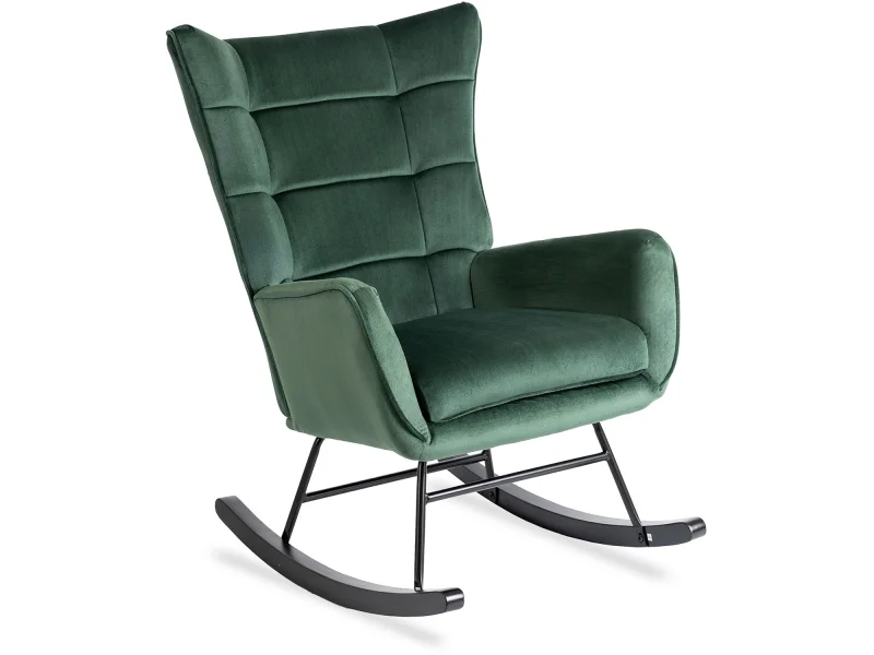 Čalúnené hojdacie kreslo JACKSON zelené