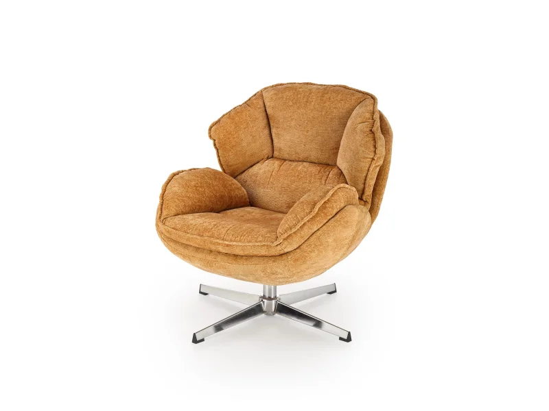 Otočné kreslo Guido horčicovo žlté