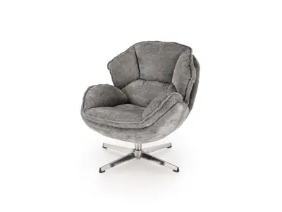 Otočné kreslo Guido popolavo sivé