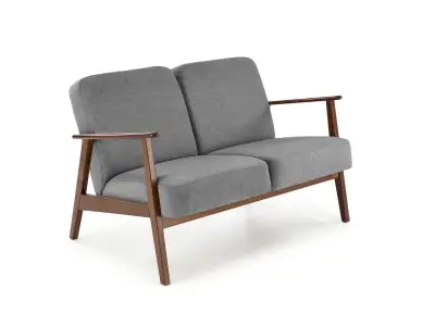 Dvojmiestna pohovka MILANO z masívu 120 cm popolavo sivá