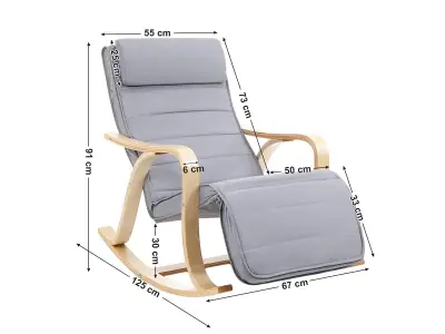 Detail produktu Hojdacie kreslo Alex svetlosivé