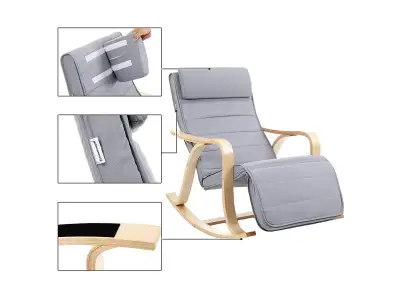 Detail produktu Hojdacie kreslo Alex svetlosivé