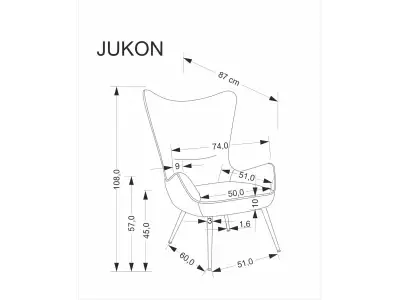 Detail produktu Kreslo Jukon krémové