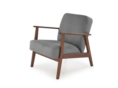Detail produktu Kreslo MILANO z masívu popolavo sivé/orechové