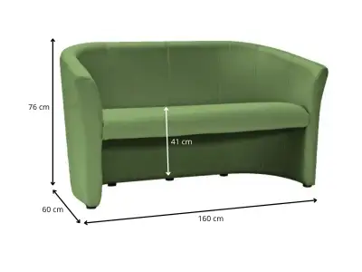 Detail produktu Trojmiestna pohovka TM-3 eko koža zelená