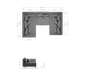 Detail produktu DELIFE Pohovka v tvare U Clovis hnedá vintage modulárna opierka