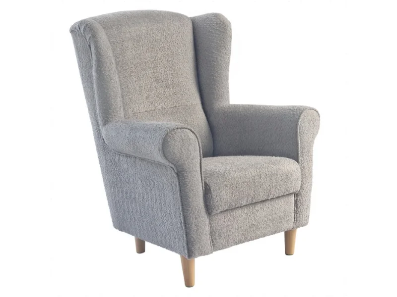 KONDELA Charlot kreslo (ušiak) sivá / buk