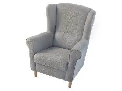 Detail produktu KONDELA Charlot kreslo (ušiak) sivá / buk