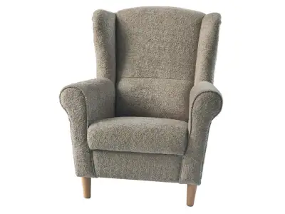 Detail produktu KONDELA Charlot kreslo (ušiak) sivobéžová taupe / buk