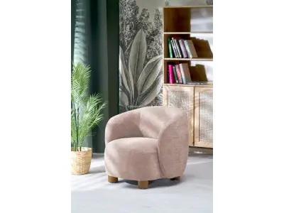 Detail produktu Čalúnené kreslo BAKER z masívu béžové