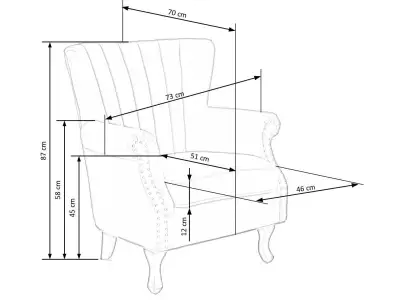 Detail produktu Čalúnené kreslo TITAN béžové