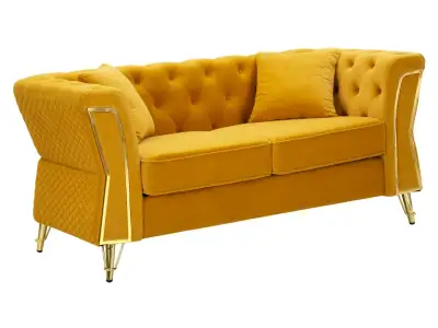 Detail produktu Dvojmiestna pohovka Emy 162 cm horčicová