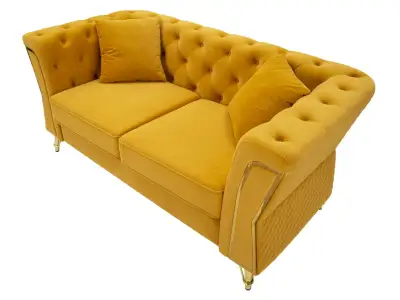 Dvojmiestna pohovka Emy 162 cm horčicová