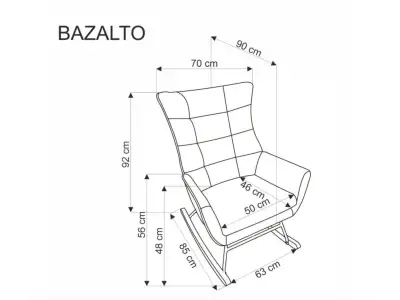 Detail produktu Hojdacie kreslo Bazalto béžové