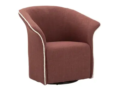 Otočné kreslo Senape Siena vínové