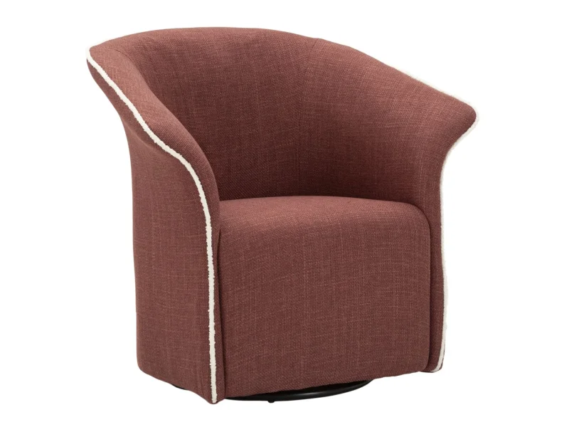 Otočné kreslo Senape Siena vínové