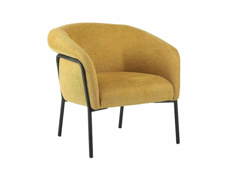 Designové křeslo Clover hořčicové